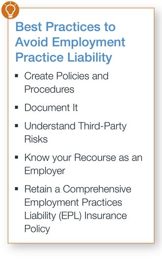 Best practices to avoid employment practice liability