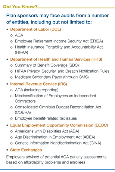 PPACA face audits from a number of entities